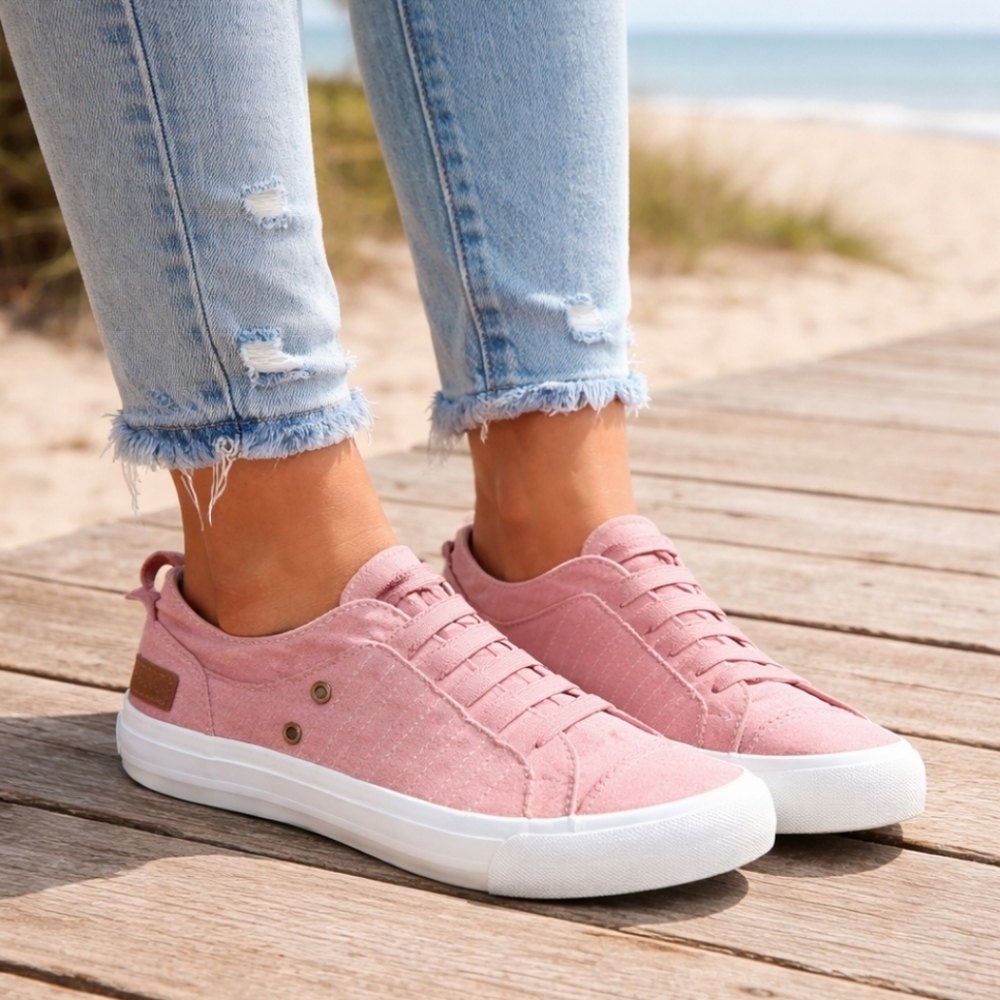 Blowfish Mars-K Y2K Coastal Minimalist Distressed Canvas Comfort Sneaker 7M